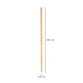 Mango Madera Para Cepillo Barrendero Para Garra. 1200 x Ø 28 mm.