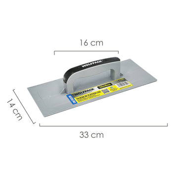 Talocha Plastico Lisa 330 x 140 mm. Gris.
