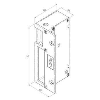 Cerradura Eléctrica JIS 1123 Reversible Automatico Sobreponer Cerradura Vertical