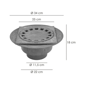 Caldereta Sifonica Pvc Horizontal 250x250 mm. Salida Ø 90 - 110 mm.