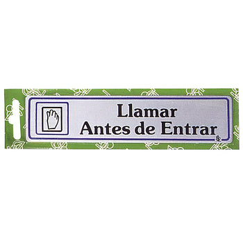 rotulo llame antes entrar