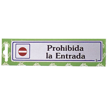 rotulo prohibida la entrada