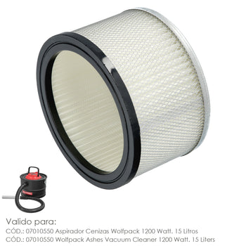filtro aspirador cenizas