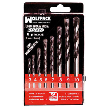 Estojo para brocas Wolfpack Speed Professional Widia, 8 peças