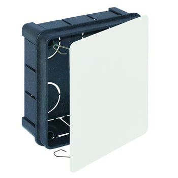 Caixa de registro embutida com tampa 100x100x45 mm.