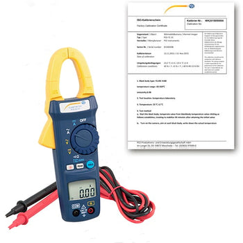 Pinza amperimétrica PCE-DC 41-ICA incl. certificado de calibración ISO