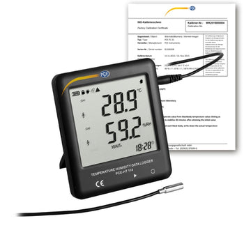 Termohigrómetro PCE-HT 114-ICA incl. certificado de calibración ISO