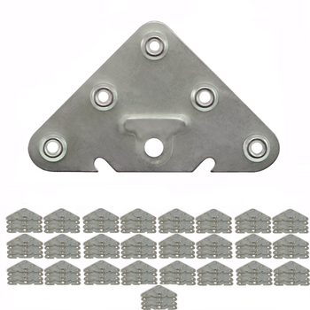 Escuadra metálica zincada de refuerzo para muebles 90 x 69 mm
