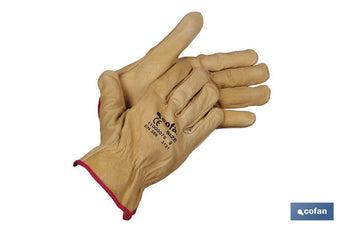 Guantes de piel de vacuno Cofan · Imagen de la familia Cofan