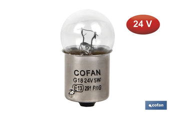 Lámpara piloto R5W (BA15s) 24 V Cofan · Imagen de la familia
