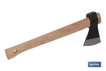 Hacha vizcaína con mango de madera Cofan