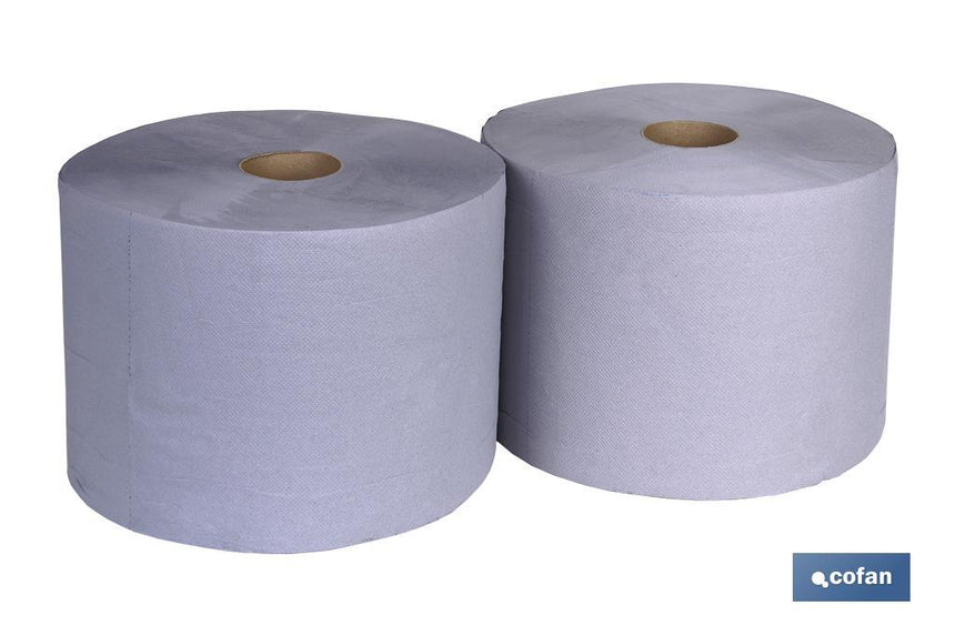 Bobina industrial | Papel ecológico | Pack de 2 Rollos | Peso rollo 3 kilos 250 metros