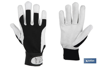 Guantes de vacuno con dorso de tela Cofan · Imagen de la familia Cofan
