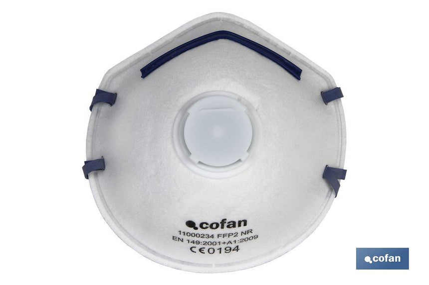 Mascarilla FFP2 NR | Con válvula Extra confort | Protección Auto filtrante | Pack de 10 Unidades