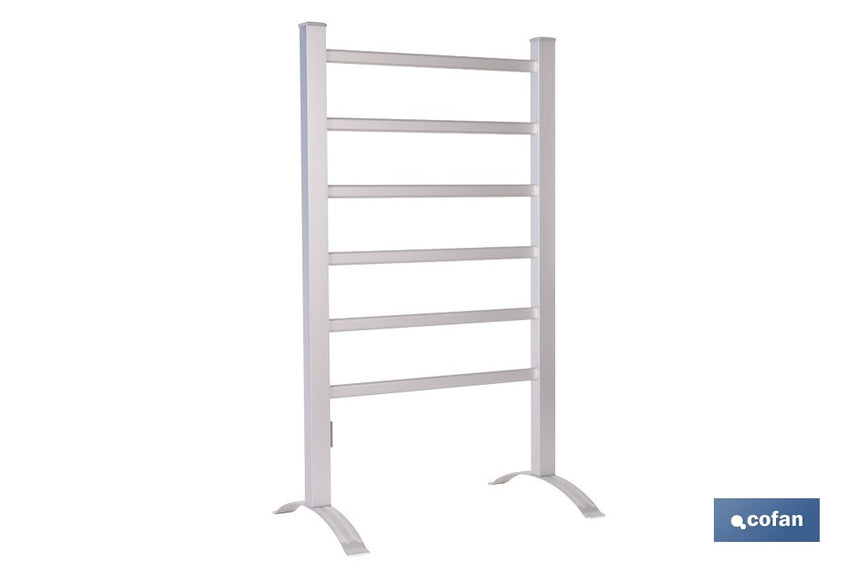 Toallero eléctrico de aluminio 100 W | Radiador secatoallas de pie o pared IP22 | Medidas: 90 x 53 x 35,5 cm