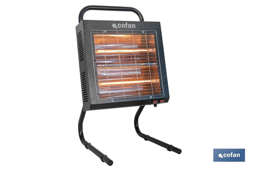 Calefactor de onda corta por infrarrojos | Potencia: 1500/3000 W | Protección IPX4 | Alta eficiencia para entornos de hasta 40 m2