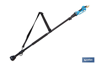 Set de tijeras de podar eléctricas 25 V con pértiga extensible 1,40-2,07 m | Incluye 2 baterías, maletín y accesorios