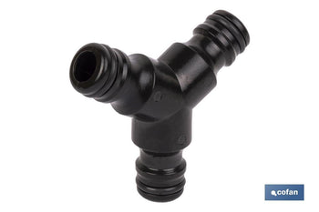 Conector triple en forma 'Y' para mangueras de jardín | Rosca macho para empalmes | Ideal para jardinería y agricultura