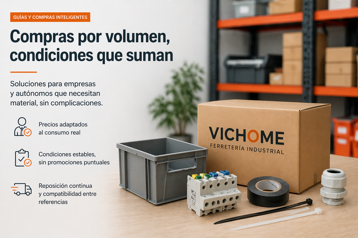 Compras por volumen en ferretería industrial para empresas y autónomos