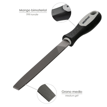 Lima Con Mango Plana Punta Entrefina 6"