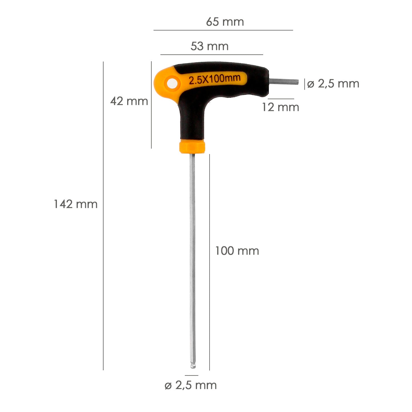  llave hexagonal con bola