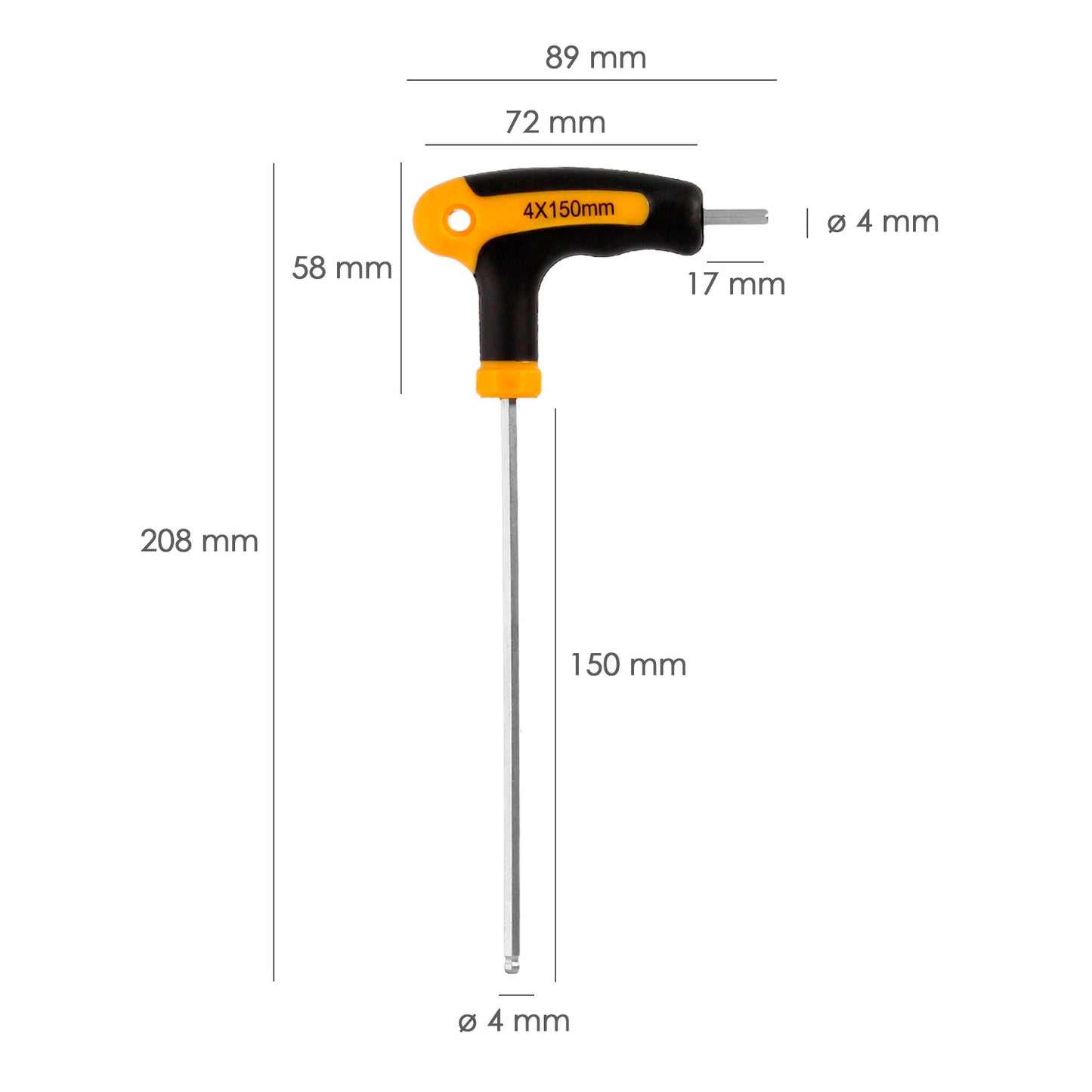  llave hexagonal con bola