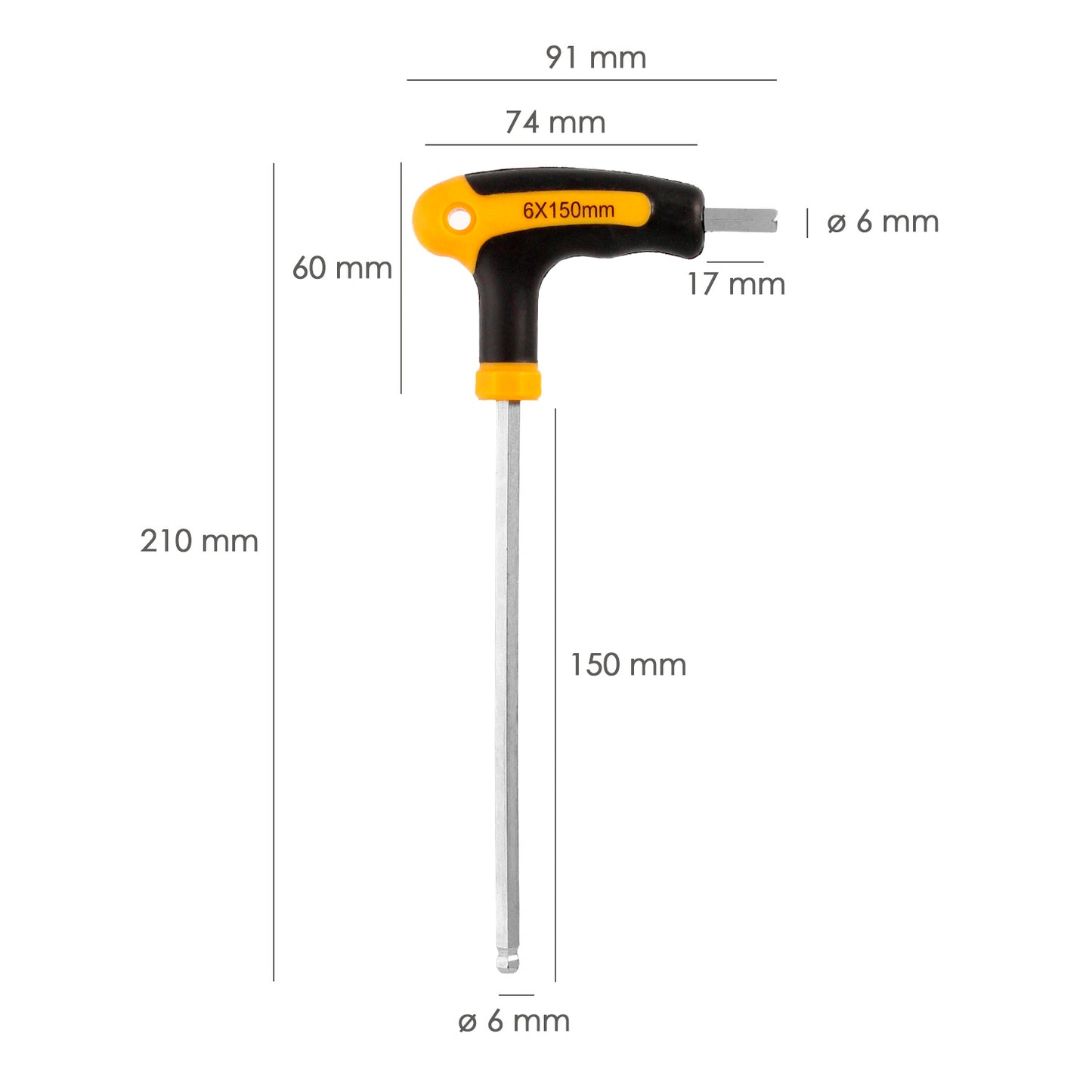  llave hexagonal con bola