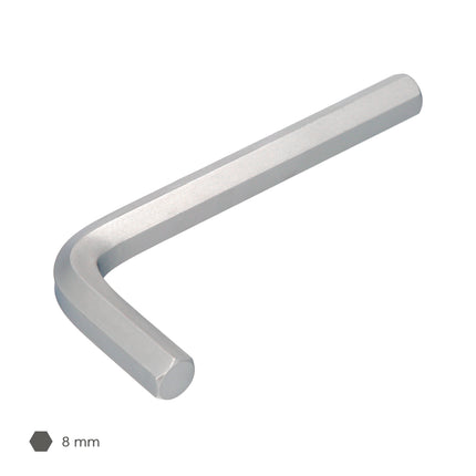 Professional Chrome Vanadium Steel Standard Allen Key 8.0 mm. Hexagonal Wrench, Allen Key Mechanic Workshop, Allen Key DIY