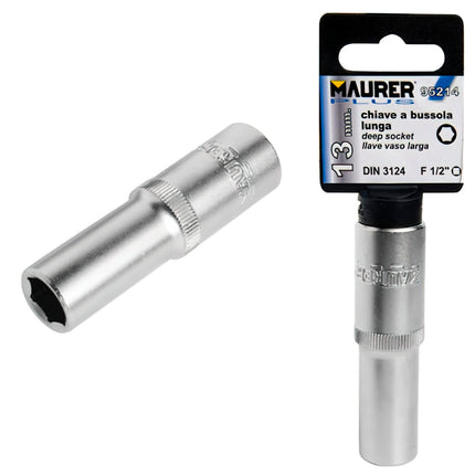 Chave de soquete longa Maurer 1/2 hexagonal 27 mm.