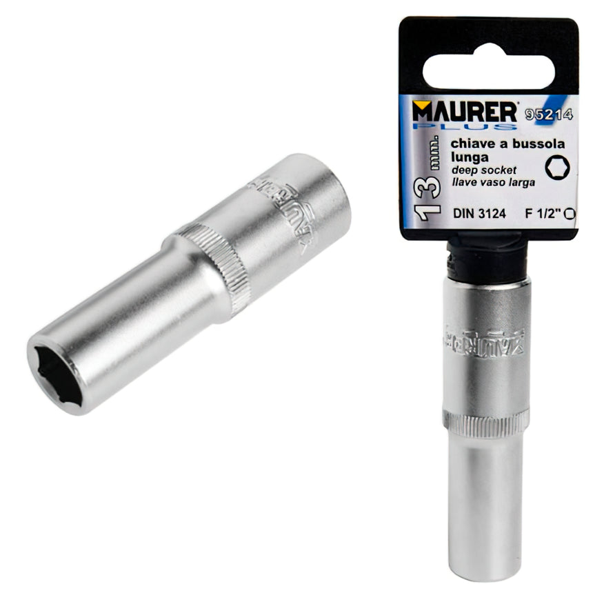 Chave de soquete longa Maurer 1/2 hexagonal 27 mm.