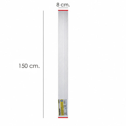 Regla Aluminio Rectangular Para Alisar Mortero 80x20 mm. Longitud 150 cm.