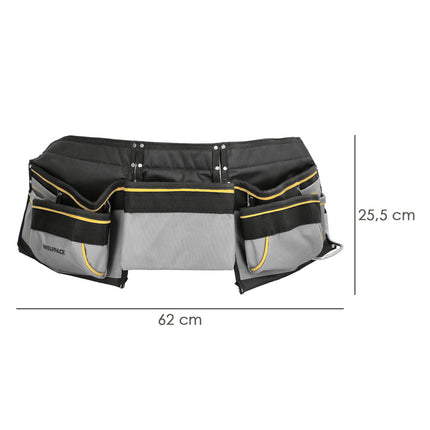 Bolsa Encofrador Doble Con Cinturón Ajustable, Colgador de Martillo, Bolsa Herramientas, Portaherramientas