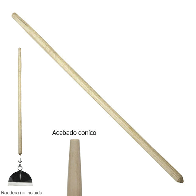 Cabo de raspador de madeira 1200x35 mm.