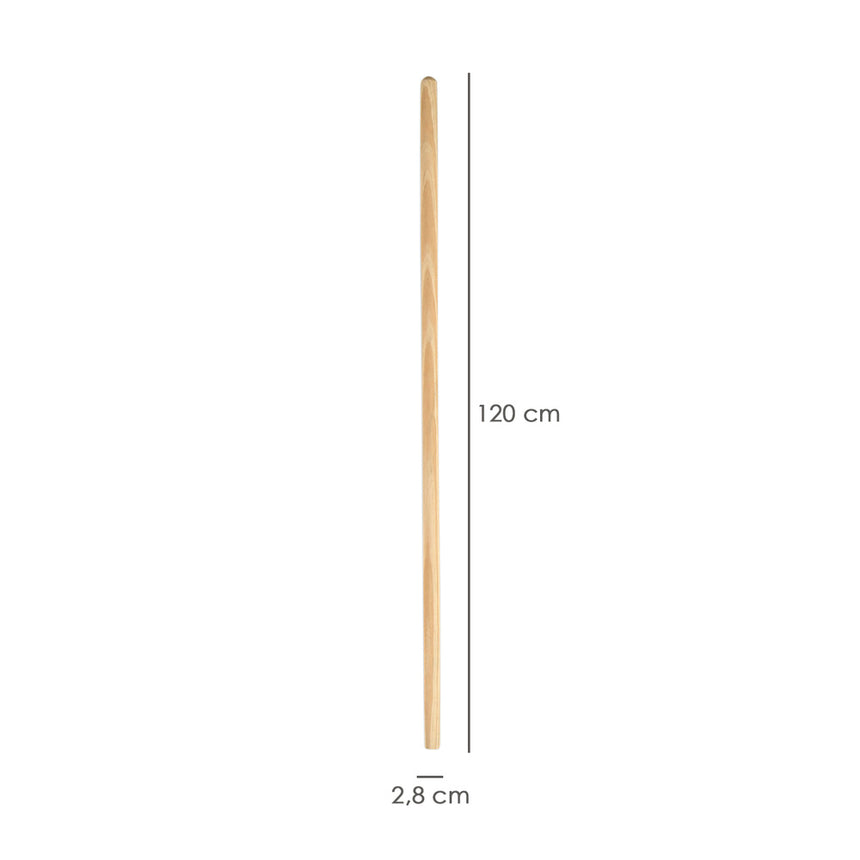Mango Madera Para Cepillo Barrendero Para Garra. 1200 x Ø 28 mm.