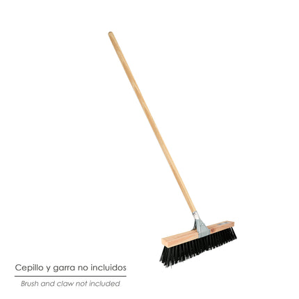 Cabo de madeira para escova varredora com garra. 1200 x Ø 28 mm.