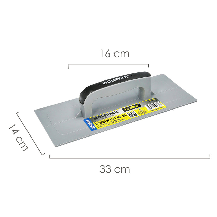 Talocha Plastico Lisa 330 x 140 mm. Gris.