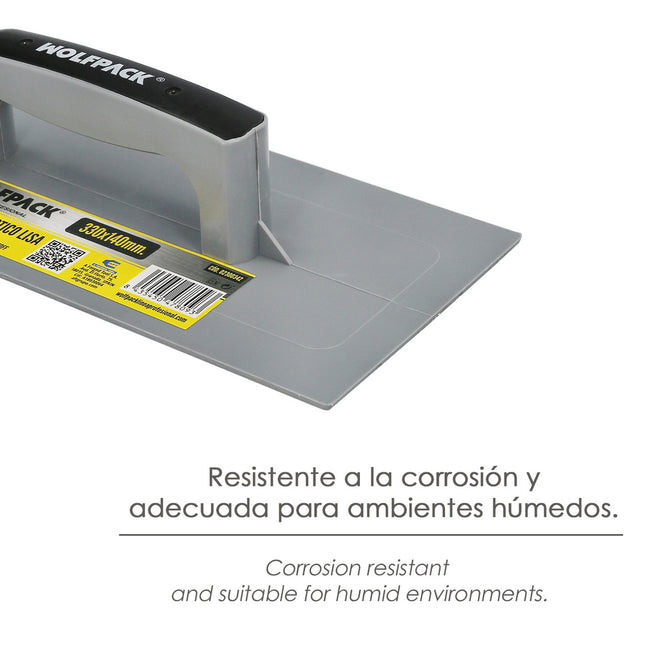 Talocha Plastico Lisa 330 x 140 mm. Gris.