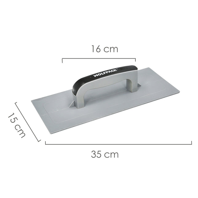 Talocha Plastico 350 x 150 mm. Base almenada Gris