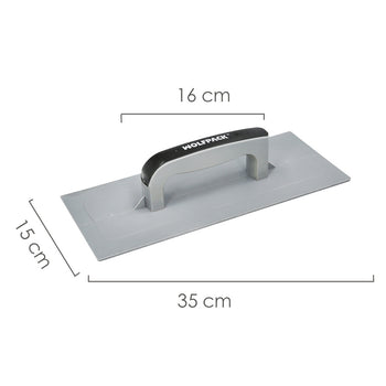 Talocha Plastico 350 x 150 mm. Base almenada Gris