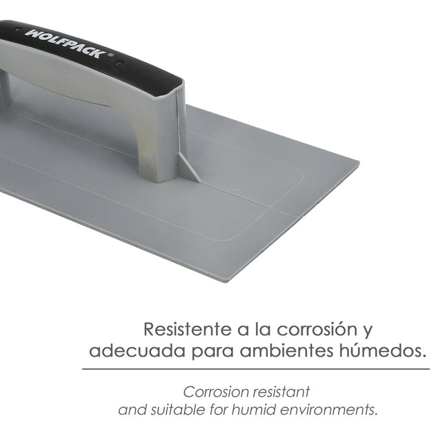 Talocha Plastico 350 x 150 mm. Base almenada Gris