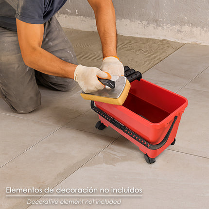 Cubeta Alicatador 24 Litros Con Ruedas