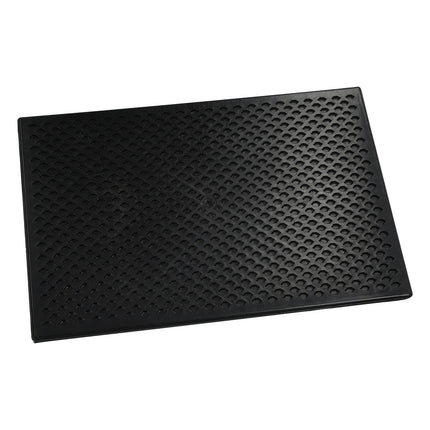 Talocha Plastico 32x22 cm. Mango Madera Negra Con Alveolos