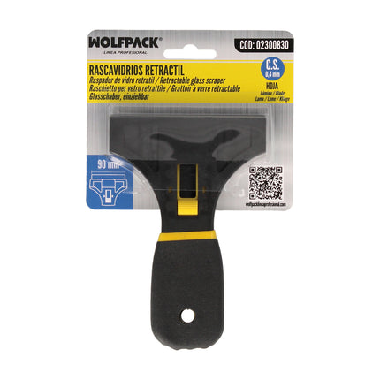 Professional Retractable Window Scraper Soft Touch Handle 90 mm Blade.