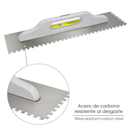 Peine Acero Grande 480x130 mm. Dientes de 8 mm.