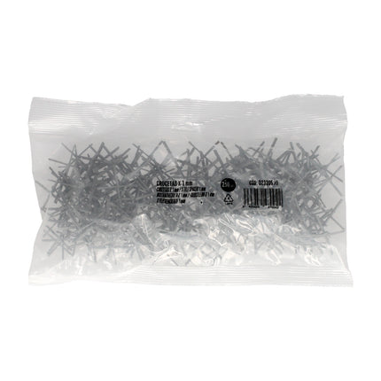 Cross Spacers / Spacers for Ceramic Floors 1 mm. (Bag of 250 Pieces)