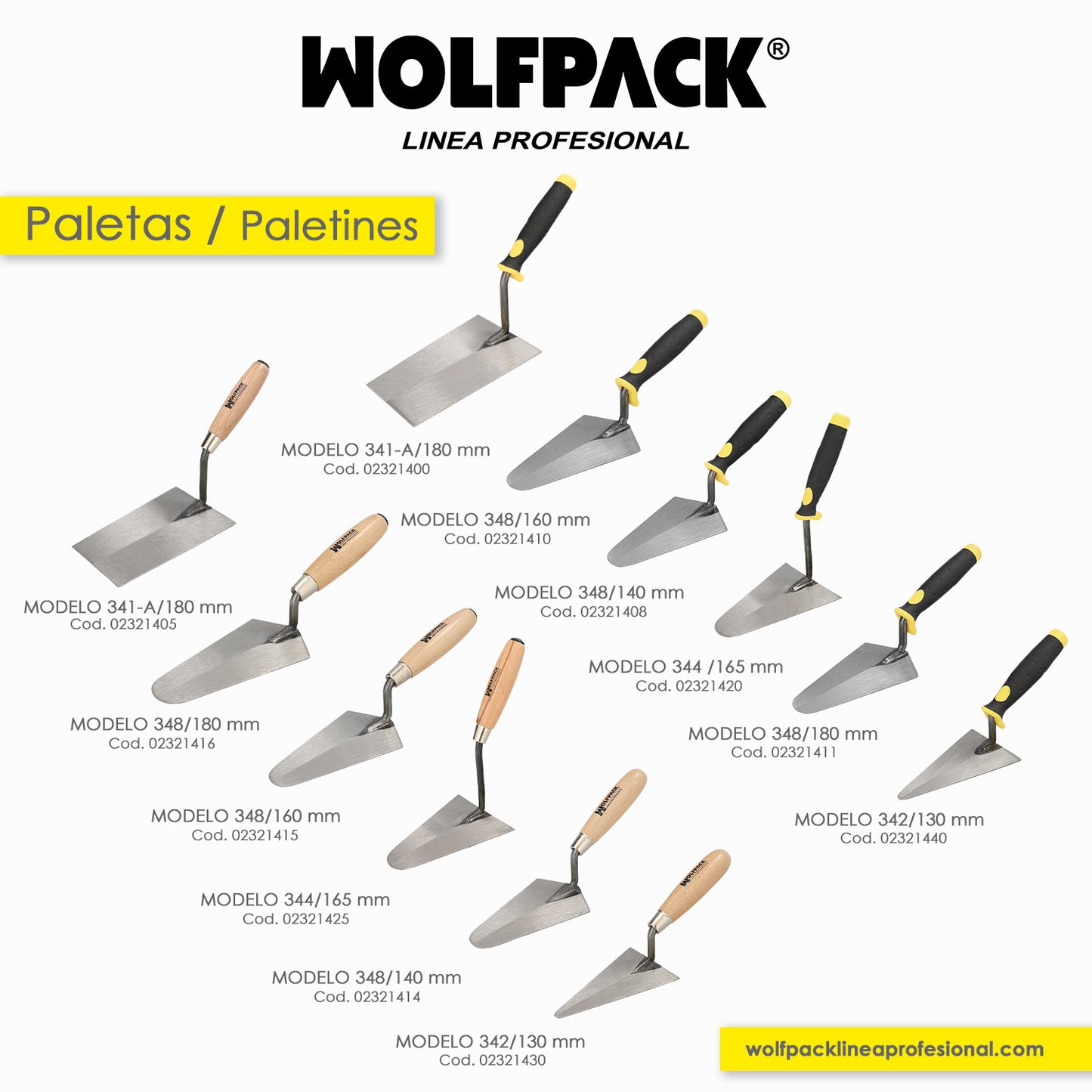 Wolfpack Paddle Wooden Handle 344/165 mm.