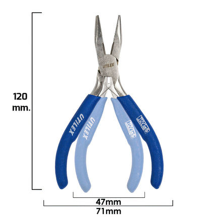 Mini alicate de bico reto 120 mm.