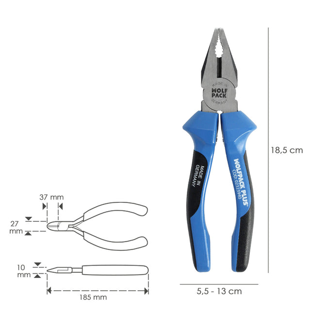 DIN/ISO Plus Universal Pliers 180 mm. Heavy Duty