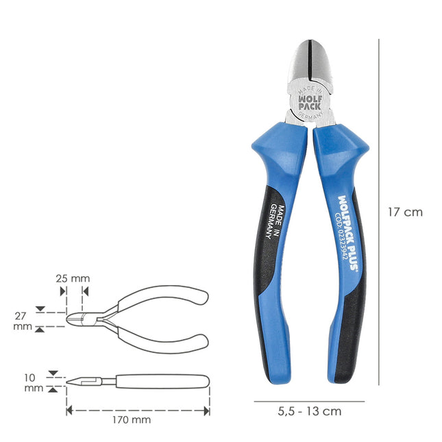 DIN/ISO Plus Diagonal Cutting Pliers 160 mm. Heavy Duty