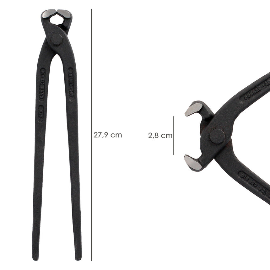 Tenazas Rusas Cromo Vanadio DIN / ISO 9242    11" Tenazas Ferralla, Carpinteria, Construccion